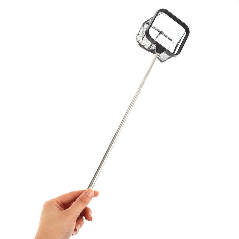 Рыболовный сачок, устойчивый к коррозии, портативный, из нержавеющей стали, телескопический, рыболовная сеть, аксессуары для аквариума