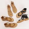 Women's Casual Sandals Roman Strap Sandals Flat-bottomed Fairy Wind Summer Simple Low-heeled Retro Shoes JZJ- 770-21