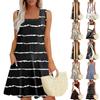 Womens Summer Dresses Loose  Sleeveless Sundresses Dress With Pockets