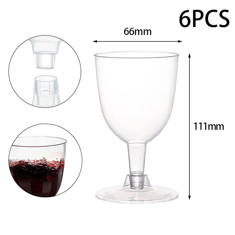 Прозрачный золотой пластиковый бокал для вина, пригодный для вторичной переработки, небьющийся винный бокал, одноразовые многоразовые стаканчики для шампанского