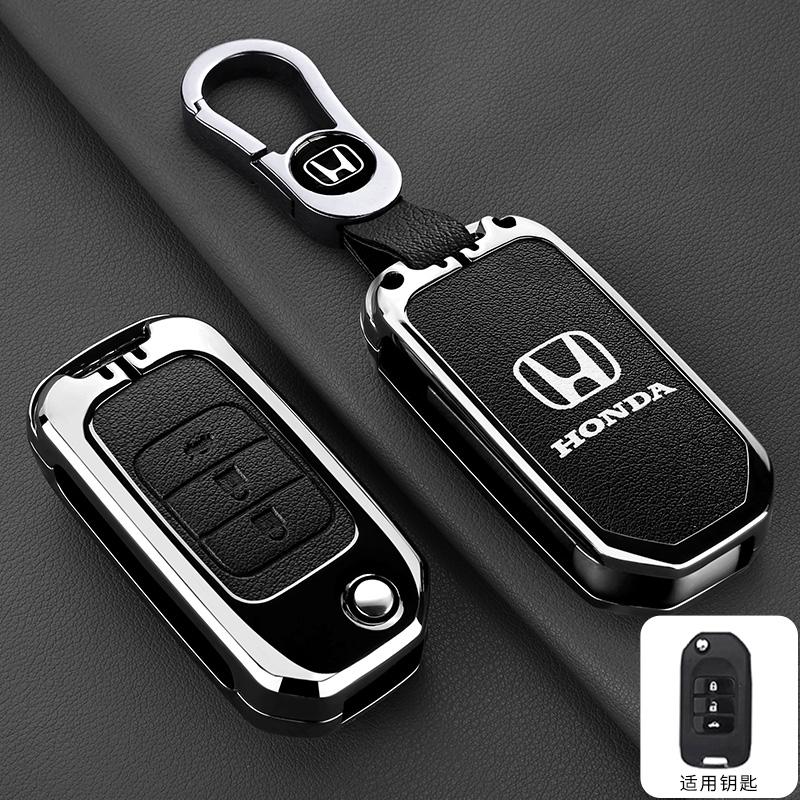Zinc Alloy Car Flip Smart Key Case Cover Protection Shell For Honda Civic 4d 9th Gen 10 Accord XRV Life Jazz Crv Fit CR-V Crider