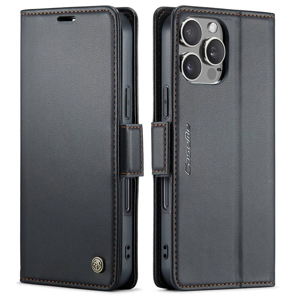 Чехол для iPhone 16 Pro Max 16 Plus с держателем для карт, Кошелек-чехол с RFID-защитой, Прочная кожаная подставка, Магнитная застежка