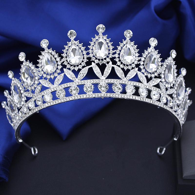 Винтажная корона-капля для королевы, свадебная, для выпускного бала, украшение для волос, тиары для невесты, косплей, аксессуары для головы