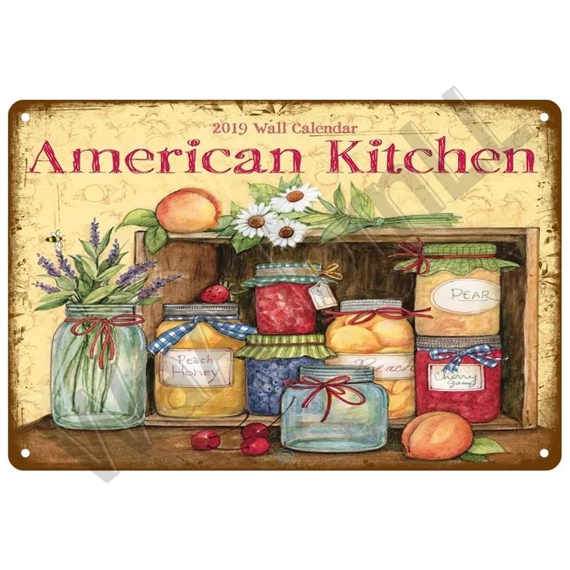 Vintage Metal Tin Sign Retro Cafe Garden Wall Art Home Decor Plaque for Room Farmhouse Painting Gift Perfect for Wall Mural D