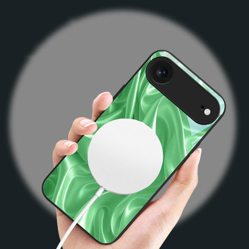 Золотой шелк волн подходит для iPhone 17 Pro Max 16E 15 Pro 14 13 Plus 12 mini 11 XR Xs 7 8 16 Air черное Стеклянный Чехол для Телефона