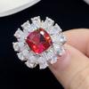 BELLA BOX Flower Shape Geometry Gorgeous Opening Rings For Women Zircon Engagement Party Fine Fashionable Jewelry Gift