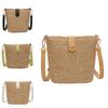 Minimally Contrasting Color Design Women Casual Grass Woven Bag For Women With Seam Details And Daily Use