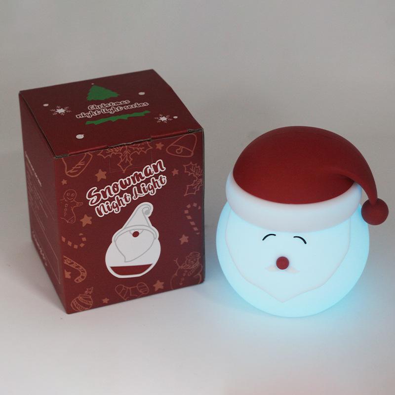 Santa Claus Silicone Night Light - Christmas Decorative Tap Light for Living Room Ambiance
