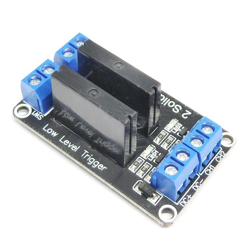 2-канальный модуль твердотельного реле низкого уровня 5 В с предохранителем Твердотельное реле 250 В 2 А