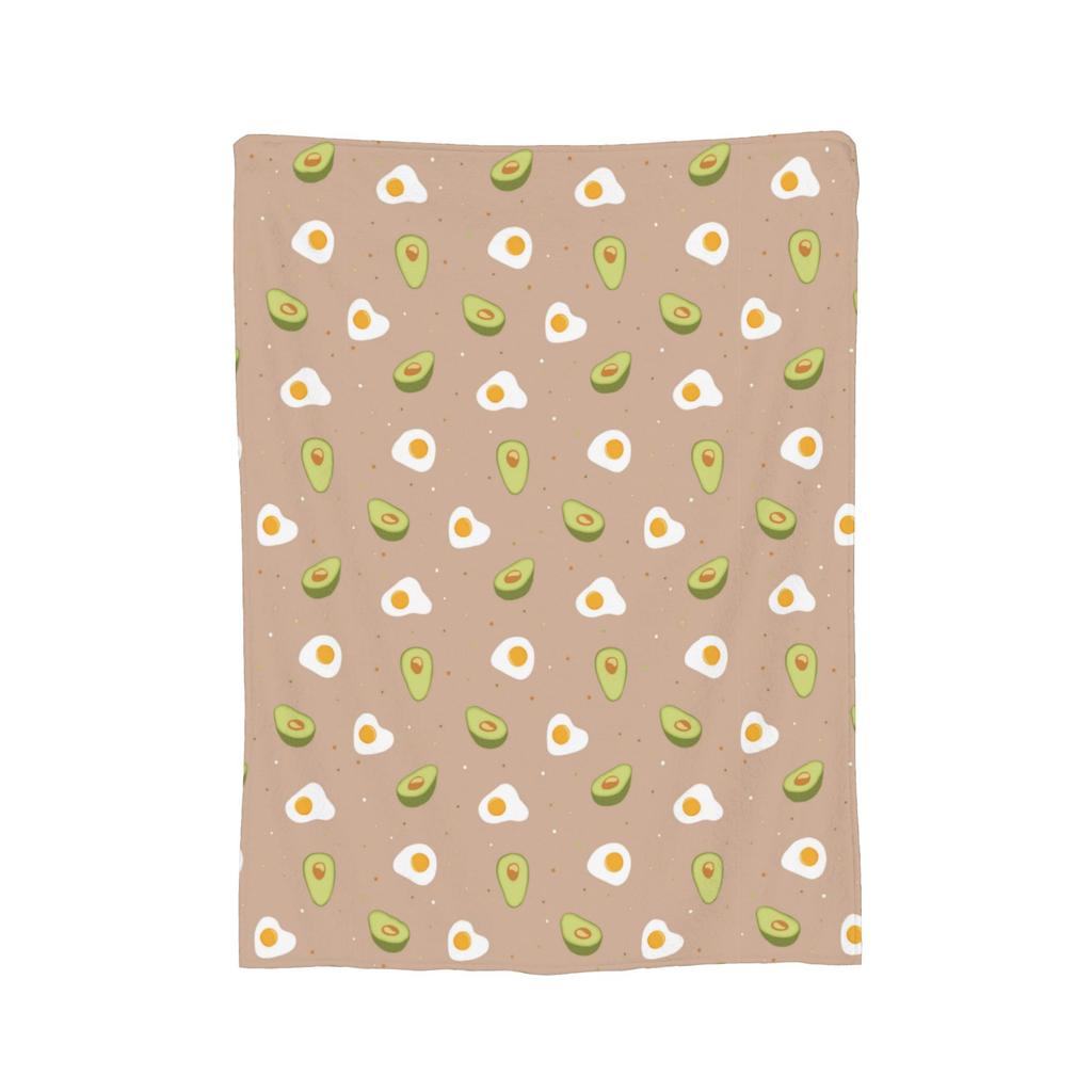 Avocado Fruit Pattern Blanket Fleece Spring/Autumn Multifunction Super Soft Throw Blankets for Home Office Bedspread