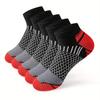 5 пар мужских баскетбольных носков, впитывающих пот, влагоотводящих, дышащих, с низким вырезом, нескользящие, для повседневной носки, для занятий йогой