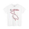 Футболка с картой гонки Mille Miglia - Футболка Автоклуба Брешии - Подарок для любителя итальянских гоночных автомобилей