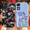 Чехол для Xiaomi Redmi Note 11 Стильная Девушка Цветок Силиконовый Мягкий Чехол для Redmi Note 11 Global Note11 (Snapdragon 680 4G) Бампер