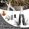 Мини-нож Брелок Карманный нож Плоскогубцы Складные плоскогубцы Складные плоскогубцы Складной нож с лезвием 13 видов мультиинструмента из нержавеющей стали