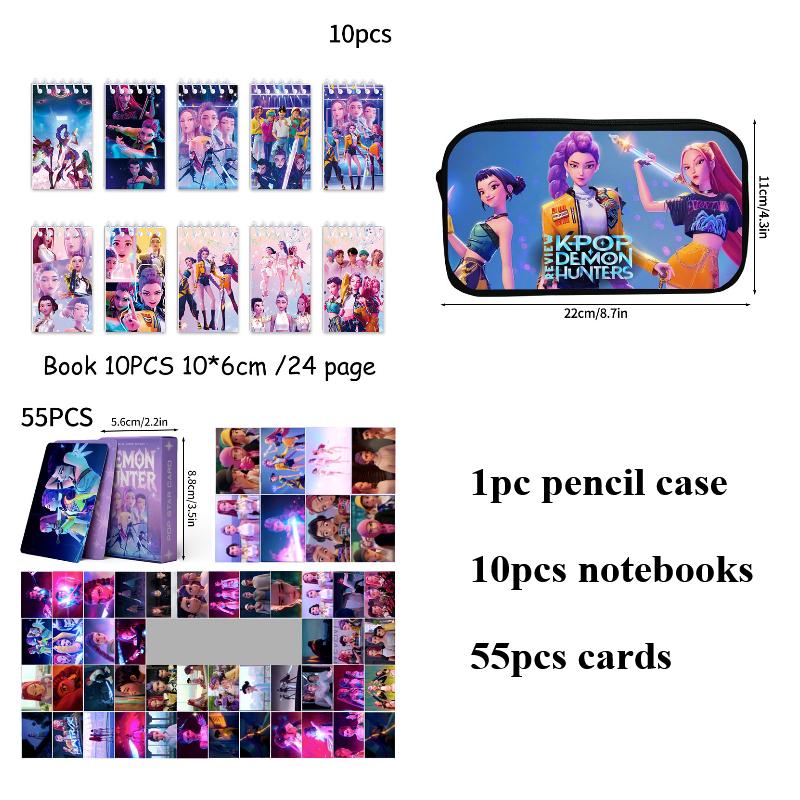 Kpop Охотник на демонов Блокнот Kpop Мультяжные канцелярские товары Po Дневник для записей Huntrix Блокноты Рождественские подарки-сувениры