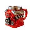 Новая механическая кружка V8, кружка-двигатель, кофейная, пивная, персонализированная кружка для воды, смола, нержавеющая сталь