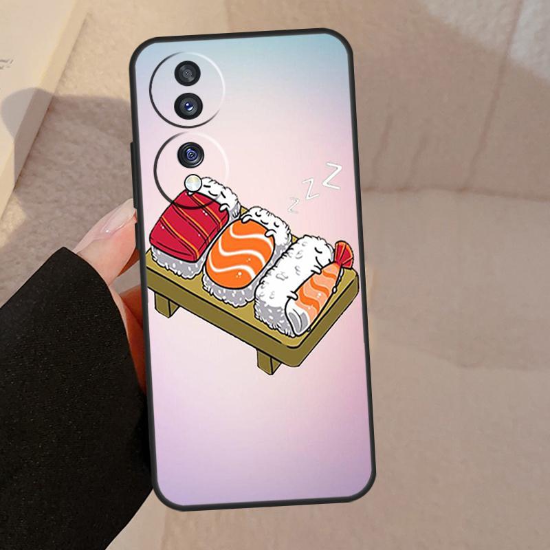 Kawaii Sushi Crowd Case For Honor X9a X9b X8 X9 X7 X6 a 8X 9X Cover For Honor Magic 5 4 Lite Pro 50 70 90 Lite