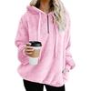 Winter Solid Thick Warm Long Color Women Hoodies Sleeve Zipper Hooded Sweatshirt