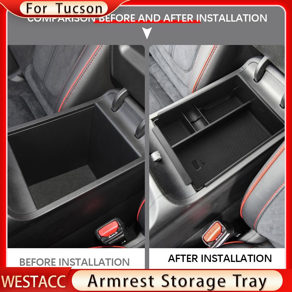 Подлокотник для центральной консоли автомобиля, ящик для хранения, чехол для Hyundai Tucson NX4 2022, сумка-органайзер для хранения вещей в салоне