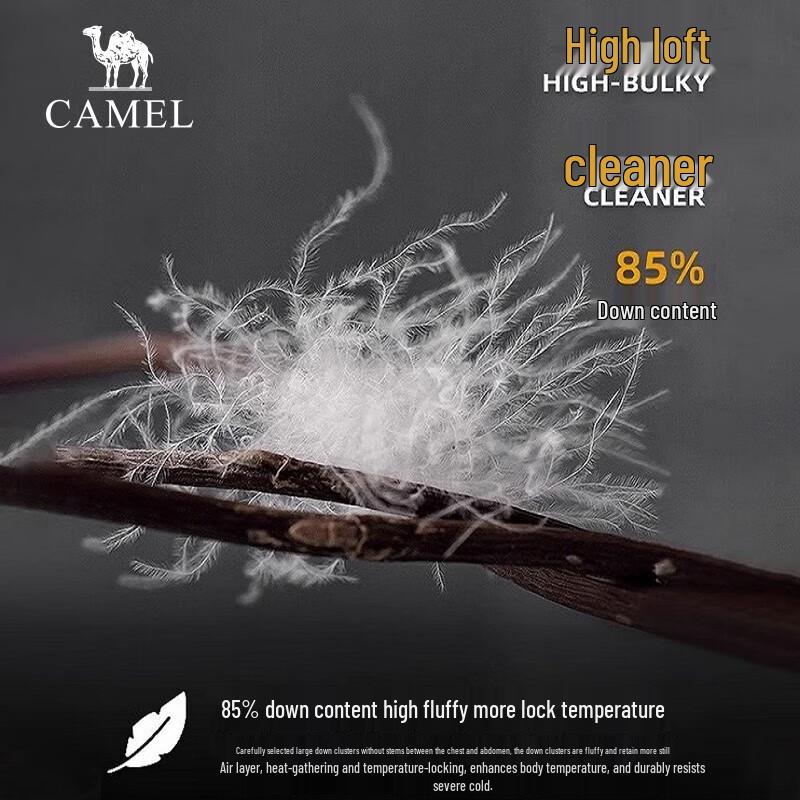 Camel A23CAPN115 Унисекс Пуховик средней длины с капюшоном