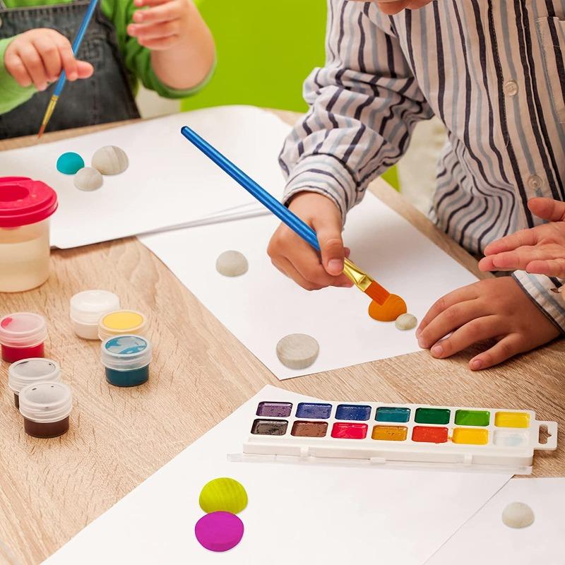 Diameter 12-25MM Half Wooden Beads Unfinished Natural Half Round Wood Balls Beads for DIY Paint Woodworking Christmas Decor