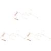 Mobestech 3pcs Headset Microphone For Headset Wired Microphone Condenser Microphone Vocal Microphone Microphone For Voice Amplifier Loudspeaker Beige