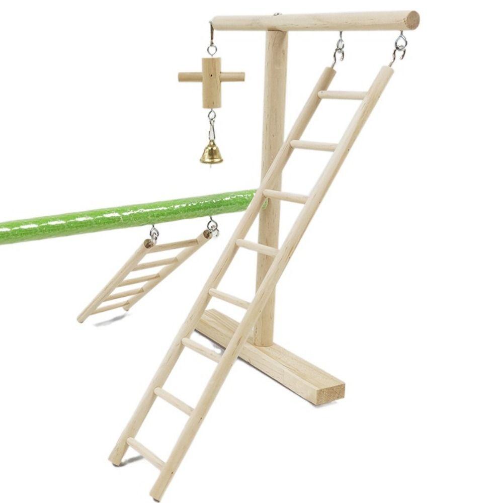 For Lizard Parakeet Wooden Hanging Parrot Climbing Frame Parrot Perch Hamsters Toys Birds Ladders