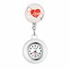 Lancardo Nurse Watch, Pocket Watch with Detachable Silicone Stretchable Case, Cute Heart Design, Unisex, Perfect Gift for Nurses and Caregivers, White