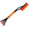 23.6" Snow Brush and Ice Scraper, Extendable Snow Removal Tool with Comfortable Foam Grip, Detachable Ice Brush Scratch-Free Cleaning Tool for Car