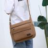 Men's Canvas Shoulder Bag Casual Travel Crossbody Bags for Men Messenger Bags Multi Pocket Large Capacity Sling Bag Men