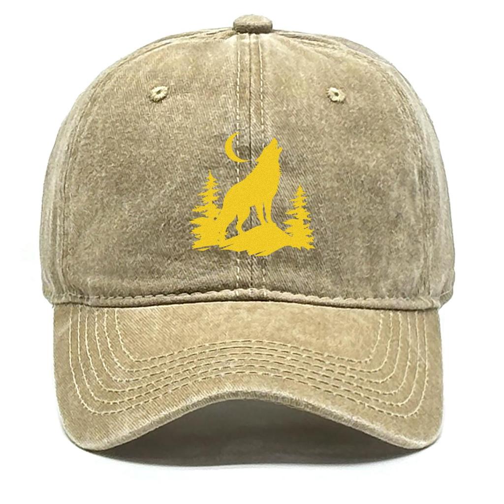 Кепка снепбек с принтом Золотого Волка, Животное, Плоская кепка, Посадка, Однотонная, Защита от солнца, Регулируемая пряжка, Регулируемая бейсболка