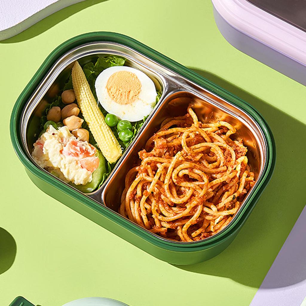 Ланч-бокс портативный герметичный разделенный термобокс из нержавеющей стали для студентов школьный офис изолированный пищевой контейнер