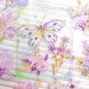 Handmade Butterfly Flower Sticker Decorative Ice Crystal Collage Decals  Goo Card