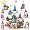 447PCS 6IN1 Friend Series Princess Pink Dream Castle Building Block for Girls Queen House City Bricks Set Children Toy