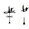 Man Dog Weathervane Metal Wind Vane Shed Farm Weathercock Outside Measuring Tool Direction
