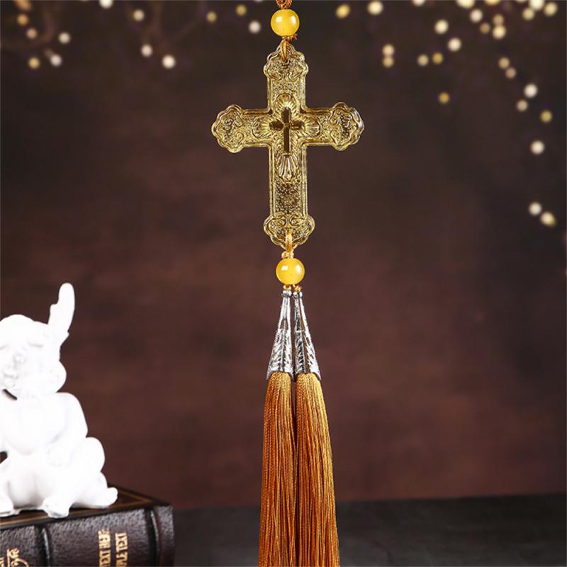 Новые автомобильные аксессуары, креативный и изысканный интерьер, подвеска в виде хрустального креста, оригинальное украшение из нефрита для автомобиля