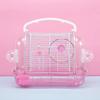 Hamster Cage Travel Carrier Portable Breathable Cage with Food Bowl Water Bottle Exercise Wheel for Gerbil Small Rat Small Pets