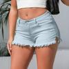 Womens Ripped Jeans Shorts Summer Stretch Skinny Distressed Straight Leg Stylish High Waist Curvy Denim Shorts Sexy