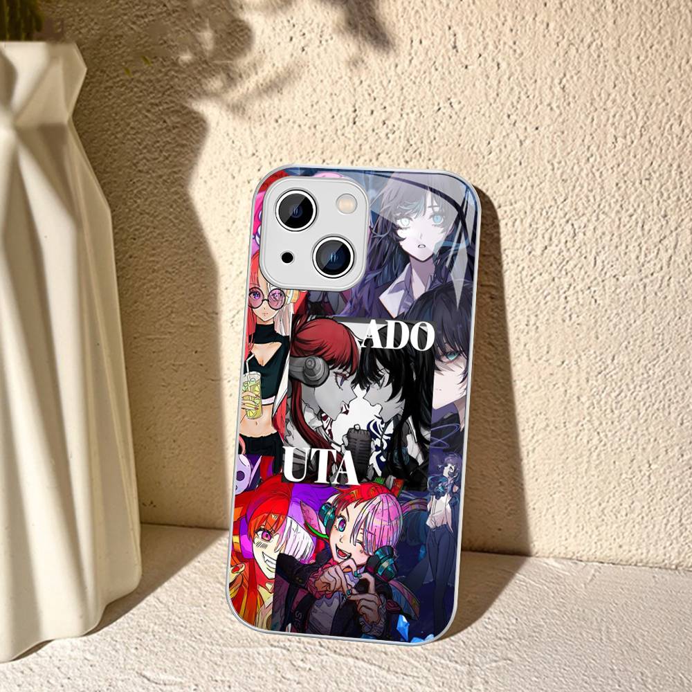 Cartoon Ado Kyogen X Uta For IPhone 14 13 12 Mini 11 Pro XS Max X XR 14 Plus Tempered Glass Cover