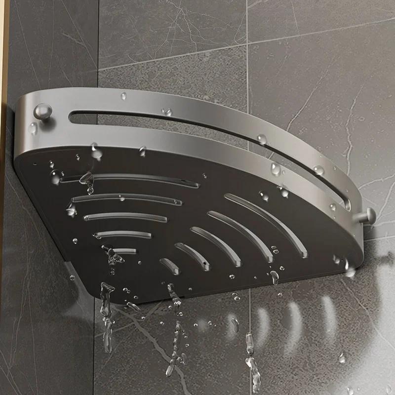 Трехслойная полка для ванной комнаты, полка для душа без гвоздей, пластиковая полка для шампуня, душевые принадлежности, хранение, аксессуары для ванной комнаты