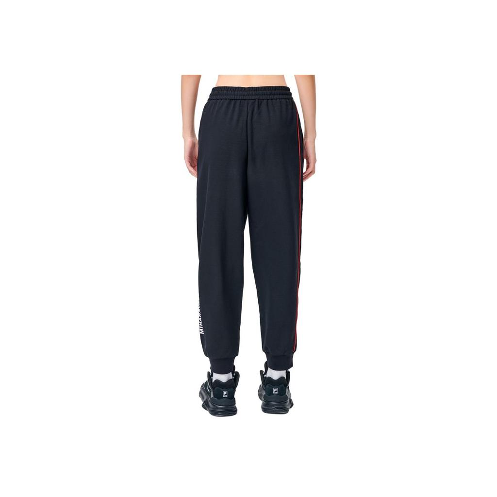 New Mihara Yasuhiro X FILA MIHARA YASUHIRO Collaboration Collection Knitted Sweatpants Women's Jet Black F11W133602F-BK