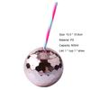 600ML Wine Ball Cup with Lid Refraction Delicate Retro Disco Design Drinking Glass Party Supplies
