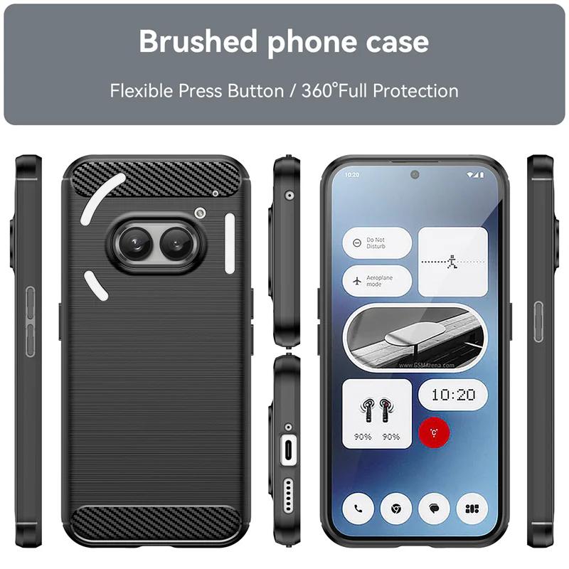 Гибкий чехол из ТПУ для Nothing Phone 2a Nothig Phone 2 1 Защитный чехол Ударопрочный ультратонкий деловой чехол с полной защитой