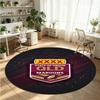 Queensland Maroons Printed Round Crystal Velvet Rug Soft Non Slip Floor Carpet For Bedroom Holiday Gift