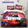 GTA  Pattern Bedding Quilt Set Quilt Cover Pillowcase Home Decoration Birthday Gift (1 * duvet cover + 2 * pillowcase, without core)