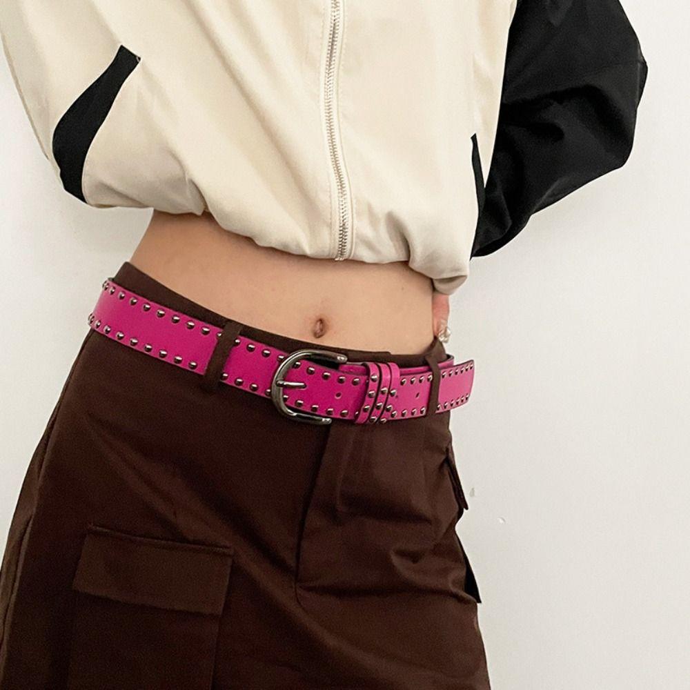 Zinc Zinc Alloy Pin Buckle Waist Belts Wide Waist Bands for Women Punk Waist Belt for Women Women