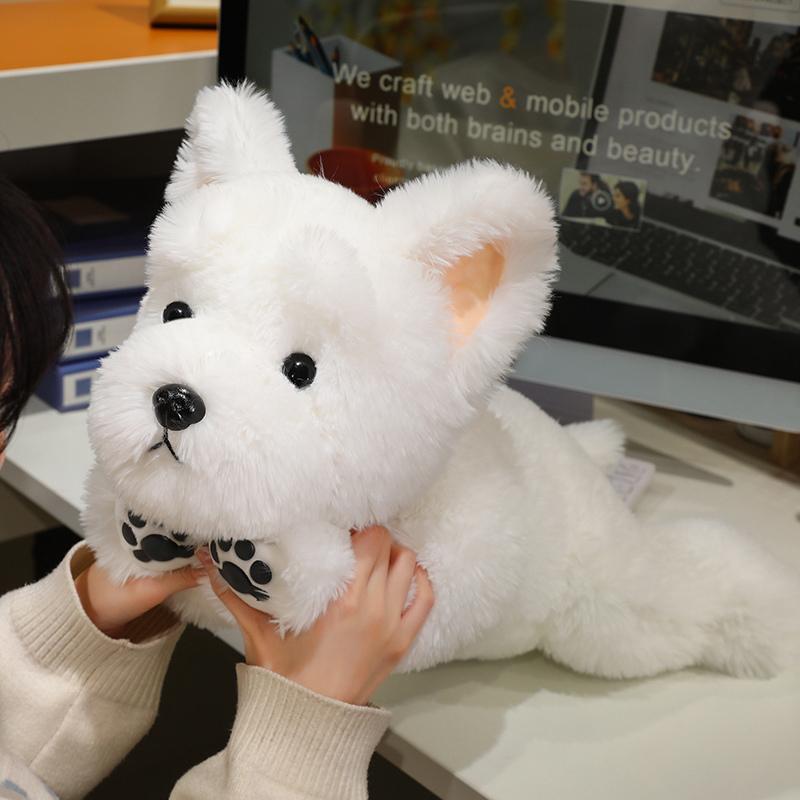 Мультяшный вест-хайленд-уайт-терьер плюшевая игрушка милая мягкая плюшевая кукла собака домашний декор подарки для друга