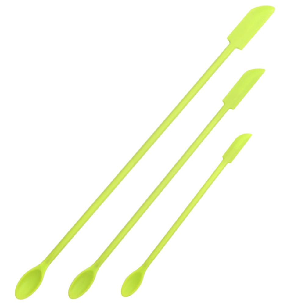 Набор из 3 силиконовых шпателей, двухсторонний скребок, косметический джем, крем, глубокая бутылка, мини-шпатель с удлиненным маленьким кончиком, инструмент для спа-макияжа