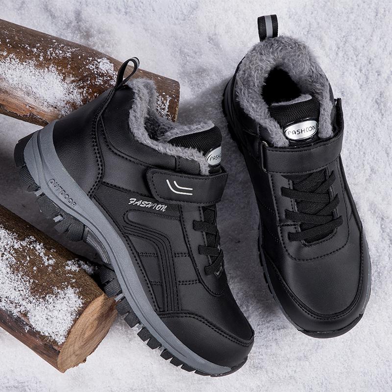 MCTIN Ботинки, женские водонепроницаемые зимние кожаные туфли, ботильоны, мужские зимние походные ботинки