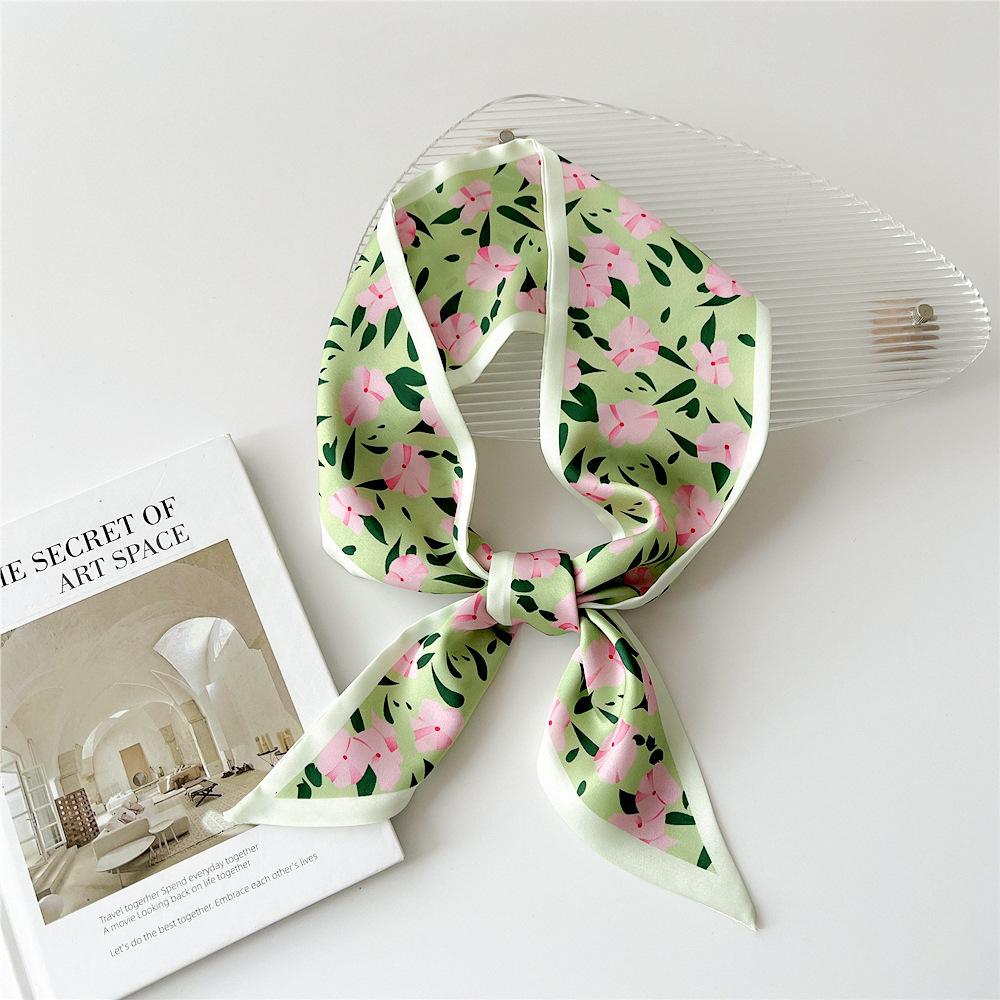 Новые шарфы Шелковые шарфы Женские весенние и осенние длинные декоративные профессиональные шарфы Летние тонкие стили в сочетании с рубашками Стильные